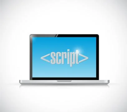 Computer script sign illustration design 스톡 일러스트