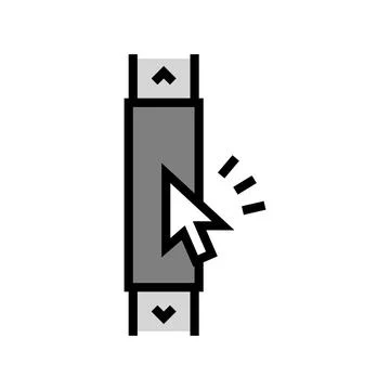 Computer scroll color icon vector illustration Stock Illustration