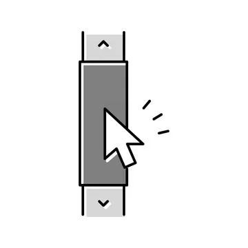Computer scroll color icon vector illustration Illustrazione stock