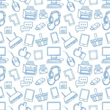 Computer seamless pattern Stock Illustration