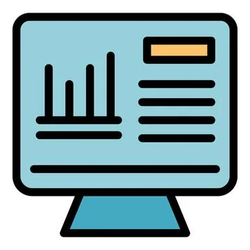 Computer search engine icon vector flat Stock Illustration