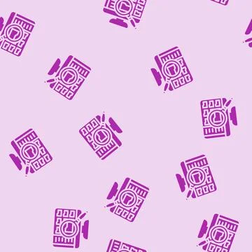 Computer searchmagnifying glass glyph vector seamless pattern 스톡 일러스트