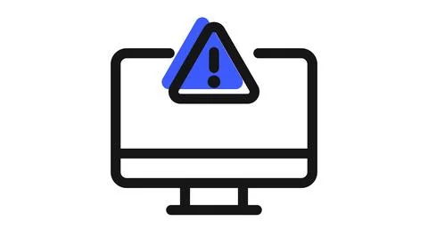 Computer security alert icon Stock Illustration