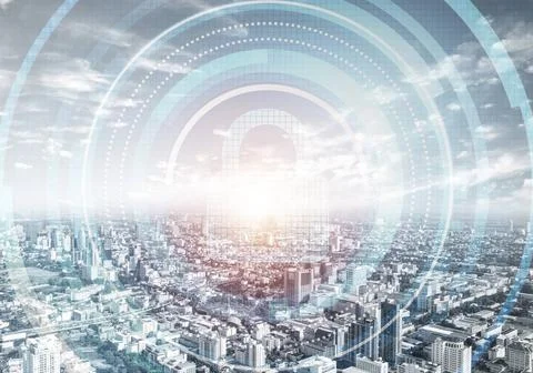 Computer security and information technology Computer security concept and... Stock-Fotos