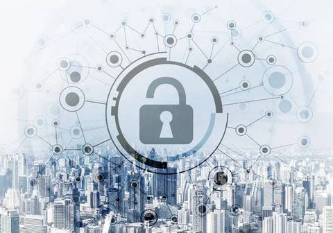 Computer security and information technology Computer security concept and... Stock-Fotos