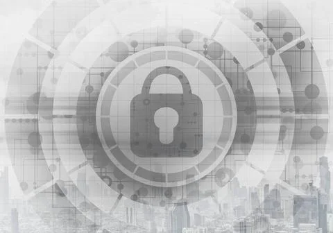 Computer security and information technology Computer security concept and... Stock-Fotos