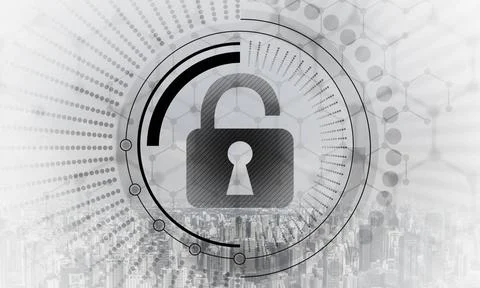  Computer security and information technology Computer security concept an... Stock-Fotos