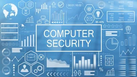 Computer Security, Animated Typography Stock Illustration