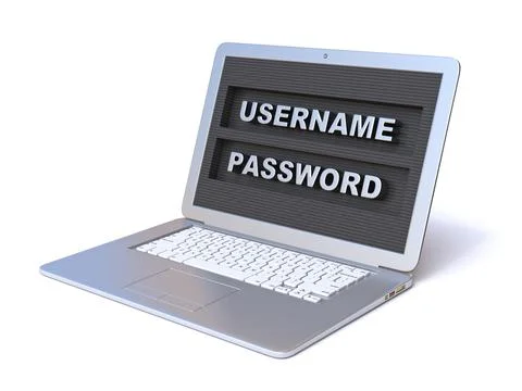 Computer security concept 3D Stock Illustration