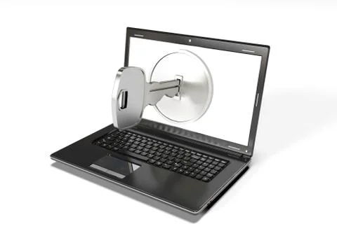 Computer security concept 3d render Illustrazione stock