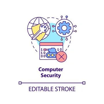 Computer security concept icon 스톡 일러스트