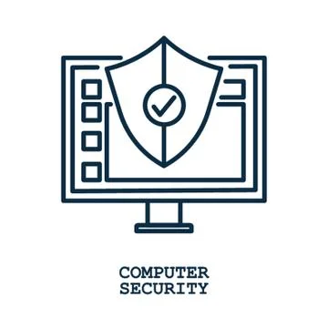 Computer security concept Illustrazione stock