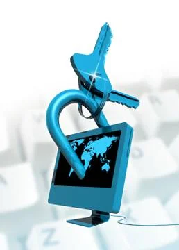 Computer security, conceptual artwork Ilustración de archivo