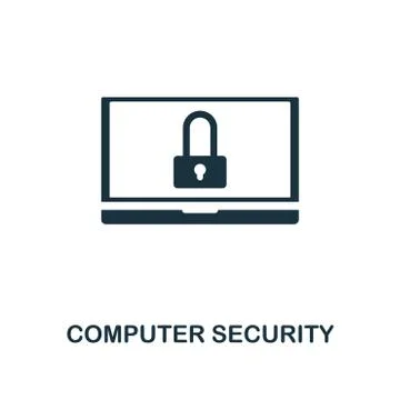 Computer Security creative icon. Simple element illustration. Computer Security イラスト素材