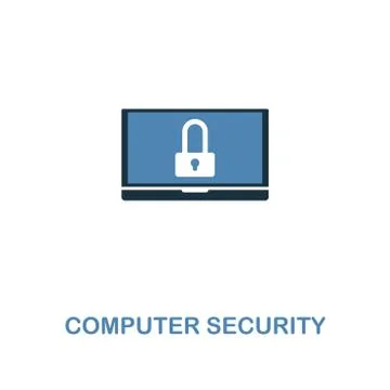 Computer Security creative icon in two colors. Premium style design from web Stock Illustration