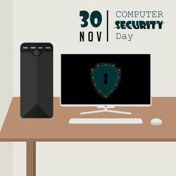 Computer Security Day Stock Illustration