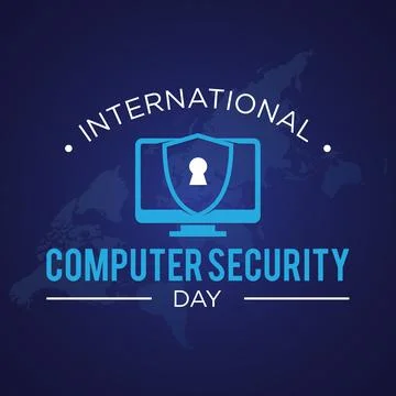 Computer Security Day letter emblem Stock Illustration