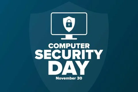 Computer Security Day. November 30. Holiday concept. Template for background Stock Illustration