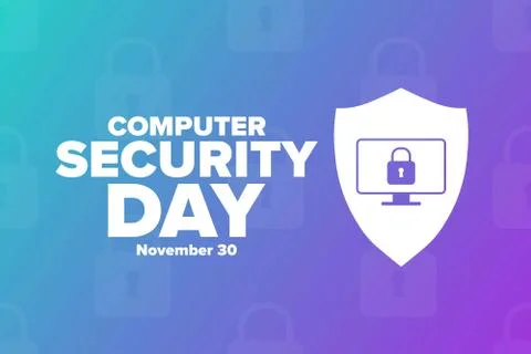 Computer Security Day. November 30. Holiday concept. Template for background Stock Illustration