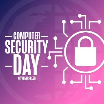 Computer Security Day. November 30. Holiday concept. Template for background Stock Illustration