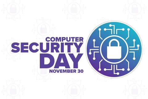 Computer Security Day. November 30. Holiday concept. Template for background Stock Illustration