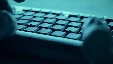 Computer security, hacker typing pov Stock Footage 75403847