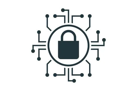 Computer Security icon. Flat style element for graphic design. Vector EPS10 库存插图