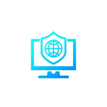 Computer security icon, vector Stock Illustration