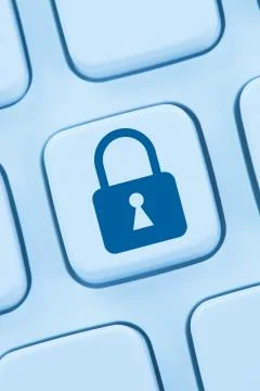 Computer security internet lock icon online data protection Stock Photos