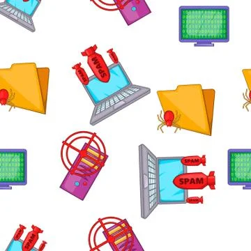 Computer security pattern, cartoon style 스톡 일러스트