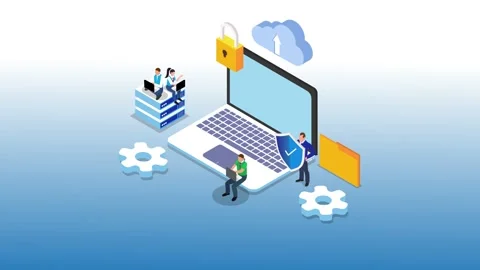 Computer Security, Privacy, Data Protection, Virtual Private Network Stock Footage 231093069