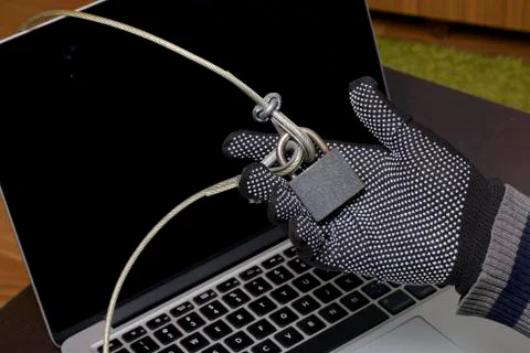 Computer security. Protection of access to data. Foto stock