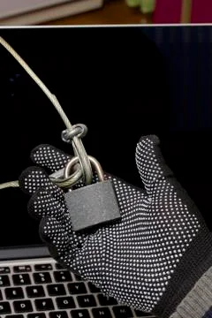 Computer security. Protection of access to data. Stock Photos