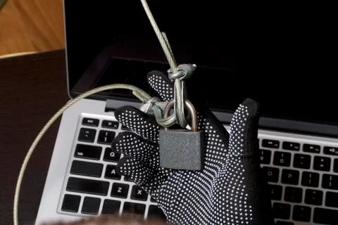 Computer security. Protection of access to data. Foto stock