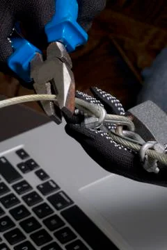 Computer security. Protection of access to data. Stock Photos