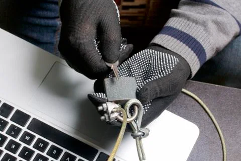 Computer security. Protection of access to data. 스톡 사진