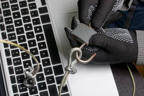 Computer security. Protection of access to data. Foto stock