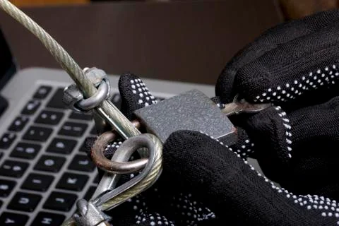 Computer security. Protection of access to data. Foto stock