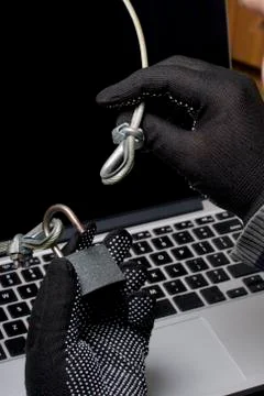 Computer security. Protection of access to data. Foto stock