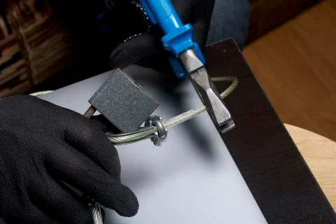 Computer security. Protection of access to data. Foto stock