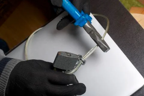 Computer security. Protection of access to data. Foto stock