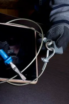 Computer security. Protection of access to data. Foto stock