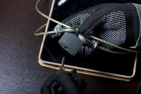 Computer security. Protection of access to data. Foto stock