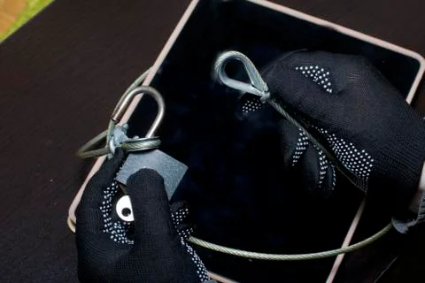 Computer security. Protection of access to data. Foto stock