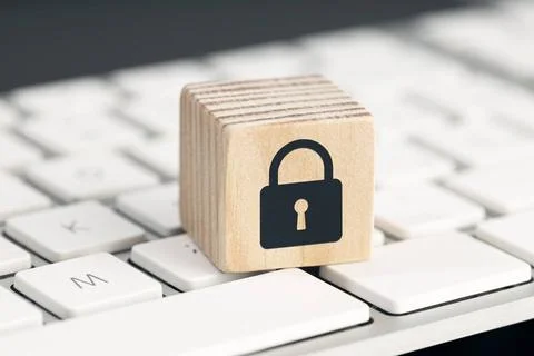 Computer Security protection concept. Cyber attack protection. Closed padl... Stock Photos