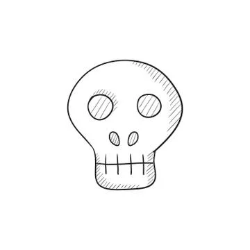 Computer security sketch icon Stock Illustration