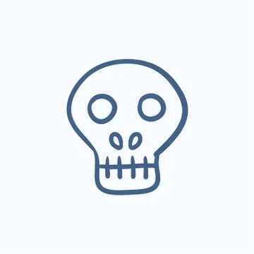 Computer security sketch icon 库存插图