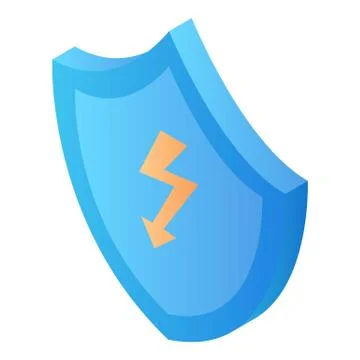 Computer security symbol icon, isometric style Stock Illustration
