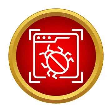 Computer security system detecting and finding malware bug イラスト素材