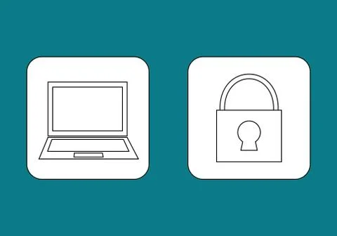 Computer security system Stock Illustration